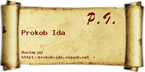 Prokob Ida névjegykártya